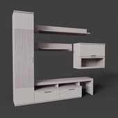rimini white living room set with tv seat (2), 217.8 cm
