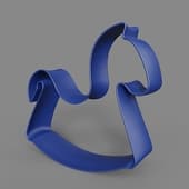 interior sculpture rocking horse mia blue