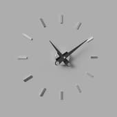 puntos suspensivos 12 wall clock chrome-black
