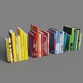 a set of books by color