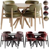 harvey leather upholstered armchair verona 110 cc sliding dining table in white