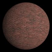 red brick worn light grout. bricks red worn light mortar