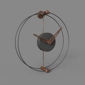 nano black walnut wall clock