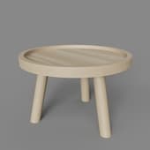 glenda solid teak coffee table ø 55 cm