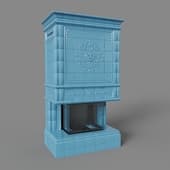 tiled fireplace versailles lagoon color