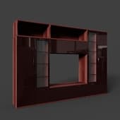 rimini red-brown living room set with tv space (8), 217.8 cm