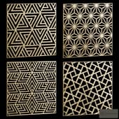 set of square decorative panels 16