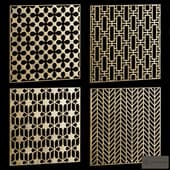 set of square decorative panels 7
