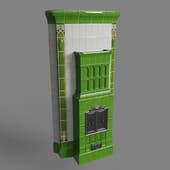 tiled stove