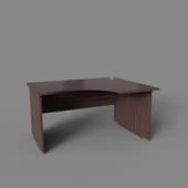 unica wenge ergonomic desk right 100x140