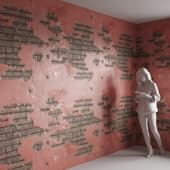 brick wall with paint