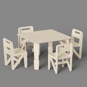 three raccoons children's table and chair