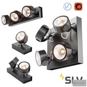 slv kalu led black lamps set 1.
