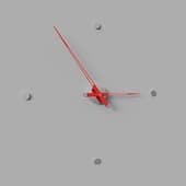 rodon i 4 wall clock red-chrome