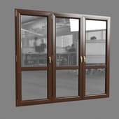 metal-plastic block for three doors