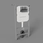 installation system for ceramicanova envision toilets with flush button flat color white, fasteners, art. cn1002w